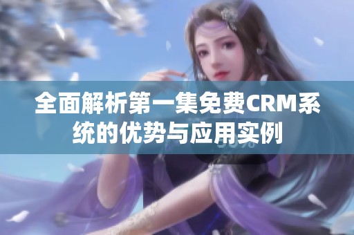 全面解析第一集免费CRM系统的优势与应用实例