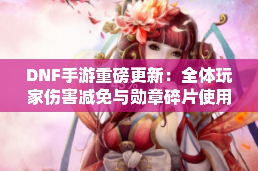 DNF手游重磅更新：全体玩家伤害减免与勋章碎片使用建议