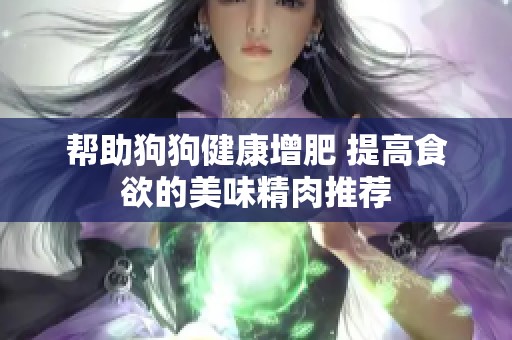 帮助狗狗健康增肥 提高食欲的美味精肉推荐