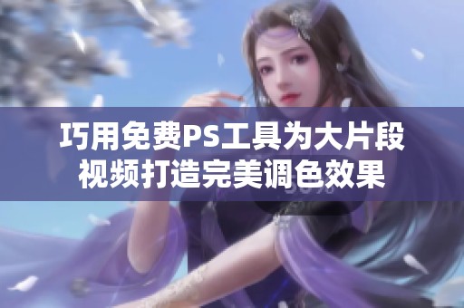 巧用免费PS工具为大片段视频打造完美调色效果