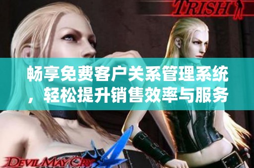 畅享免费客户关系管理系统，轻松提升销售效率与服务体验