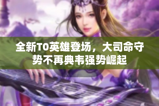 全新T0英雄登场，大司命守势不再典韦强势崛起