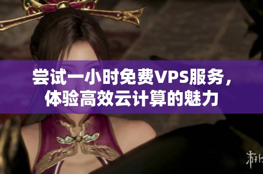 尝试一小时免费VPS服务，体验高效云计算的魅力