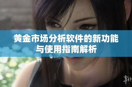 黄金市场分析软件的新功能与使用指南解析