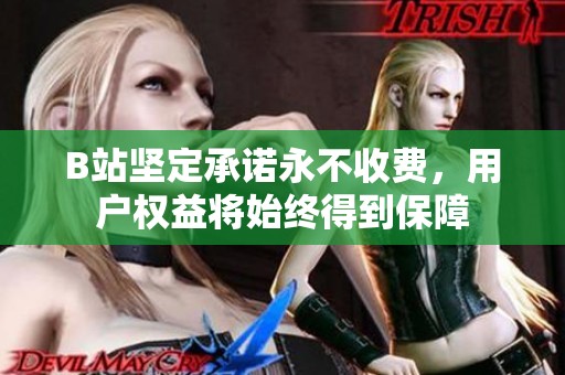 B站坚定承诺永不收费，用户权益将始终得到保障