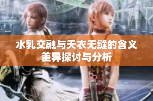 水乳交融与天衣无缝的含义差异探讨与分析