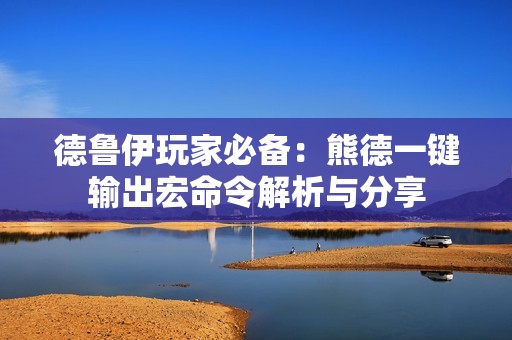 德鲁伊玩家必备：熊德一键输出宏命令解析与分享