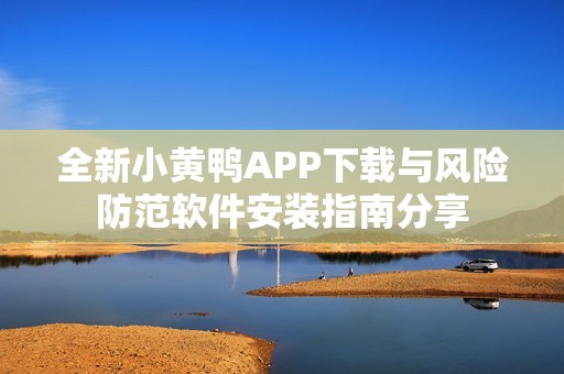 全新小黄鸭APP下载与风险防范软件安装指南分享